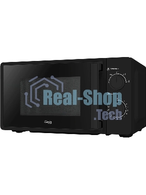 Микроволновая печь OASIS MW-70RB черный, 20 л, 700 Вт, переключатели — поворотный механизм