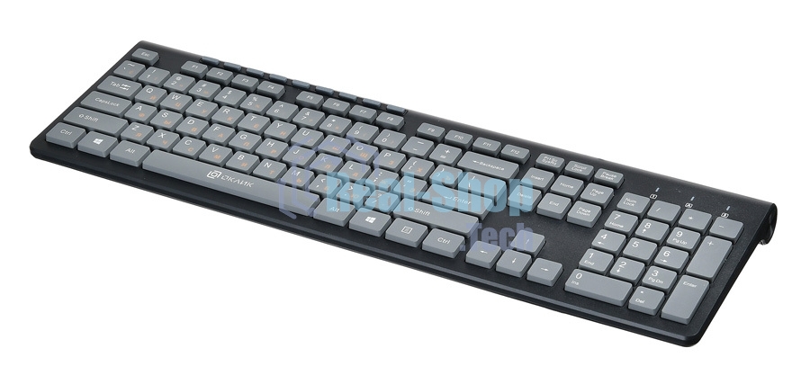 Клавиатура Oklick 480M проводная, USB, черный/серый
