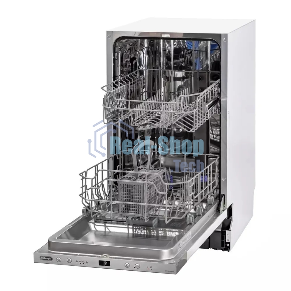 Встраиваемая посудомоечная машина DeLonghi DDW 06S Basilia, серебристый, 44.8 см, 9 компл., 49 дБ, класс A++