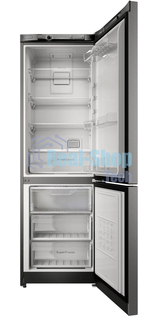 Холодильник Indesit ITS 4180 NG темно-серый двухкамерный 220/78 л морозилка снизу, No Frost