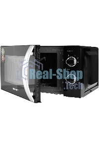 Микроволновая печь Kraft KF20MW7B-203M черный, 20 л, 700 Вт, переключатели - поворотный механизм