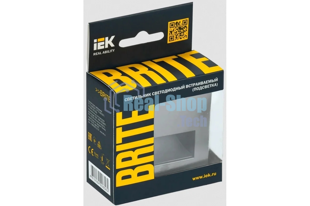 Подсветка светодиодная встраиваемая IEK BRITE ПЛ20-БрС сталь