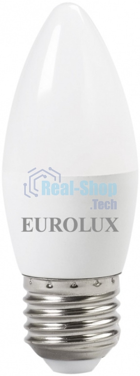Лампа светодиодная EUROLUX LL-E-C37-6W-230-4K-E27 свеча