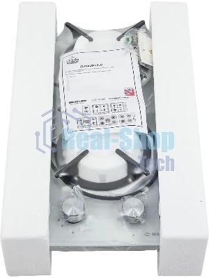 Газовая варочная панель Maunfeld EGHG.32.1CW/G, 2 конфорки, закаленное стекло, белый
