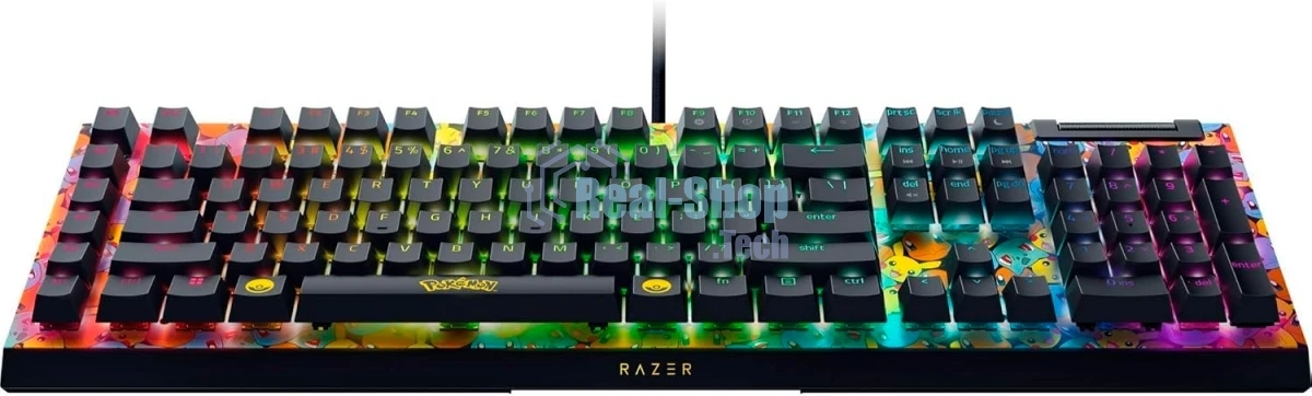 Клавиатура Razer BlackWidow V4 X Green Switch Pokemon Kanto Starters Edition проводная, USB Type-A, желтый