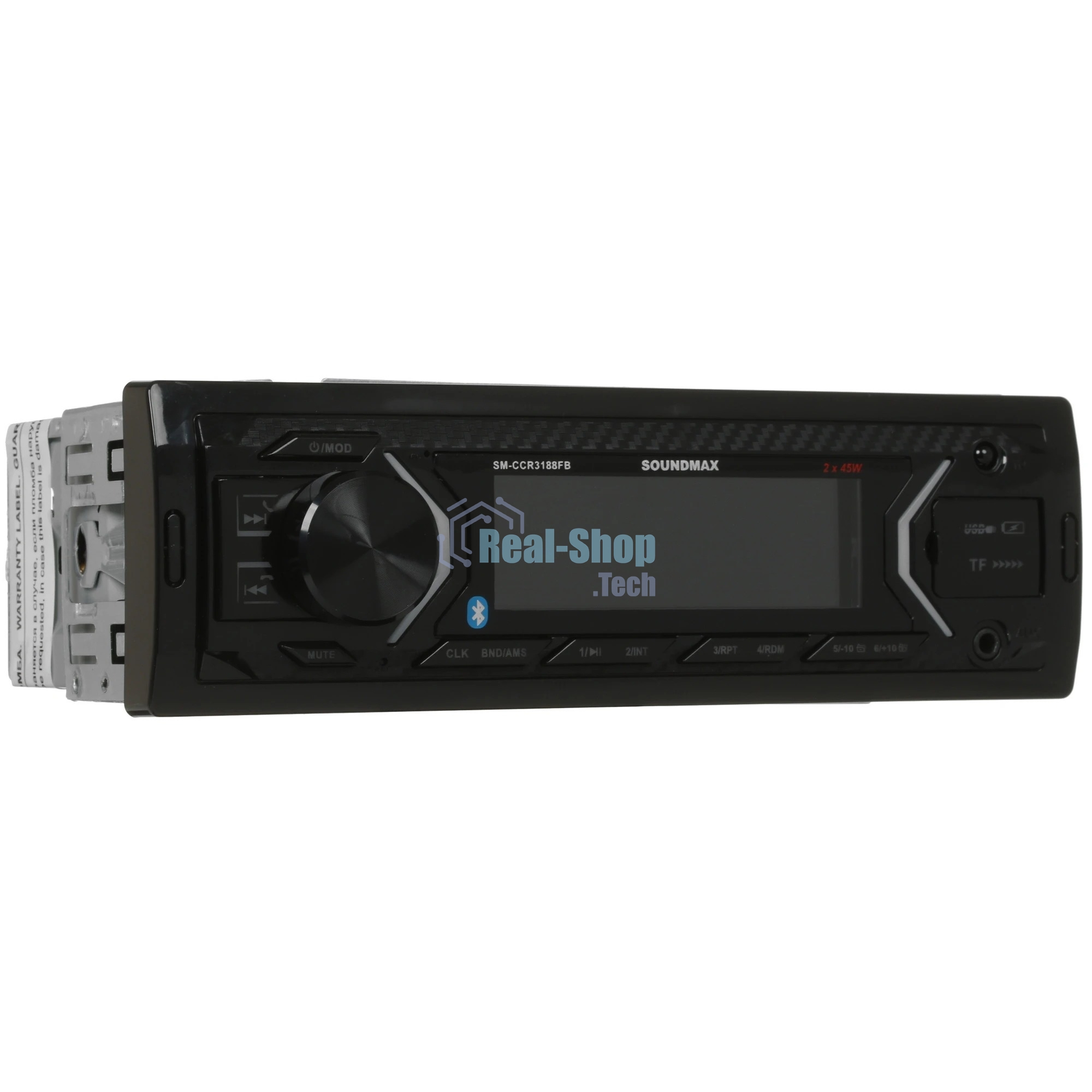 Автомагнитола Soundmax SM-CCR3188FB, 1 DIN, Bluetooth, USB Type-A, AUX