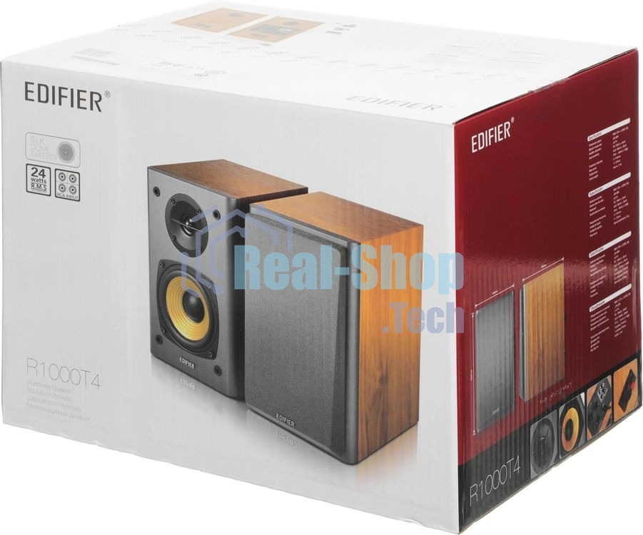 Колонки Edifier R1000T4 Wood черный (24W)