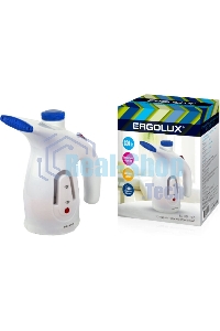 Отпариватель компактный Ergolux ELX-GS01-С35 800Вт электр. 800Вт 200мл 220-240В бел./син. 13973