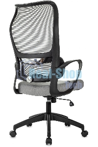 Кресло руководителя Бюрократ Sigma 2 серый, сетка/ткань, крестов. пластик