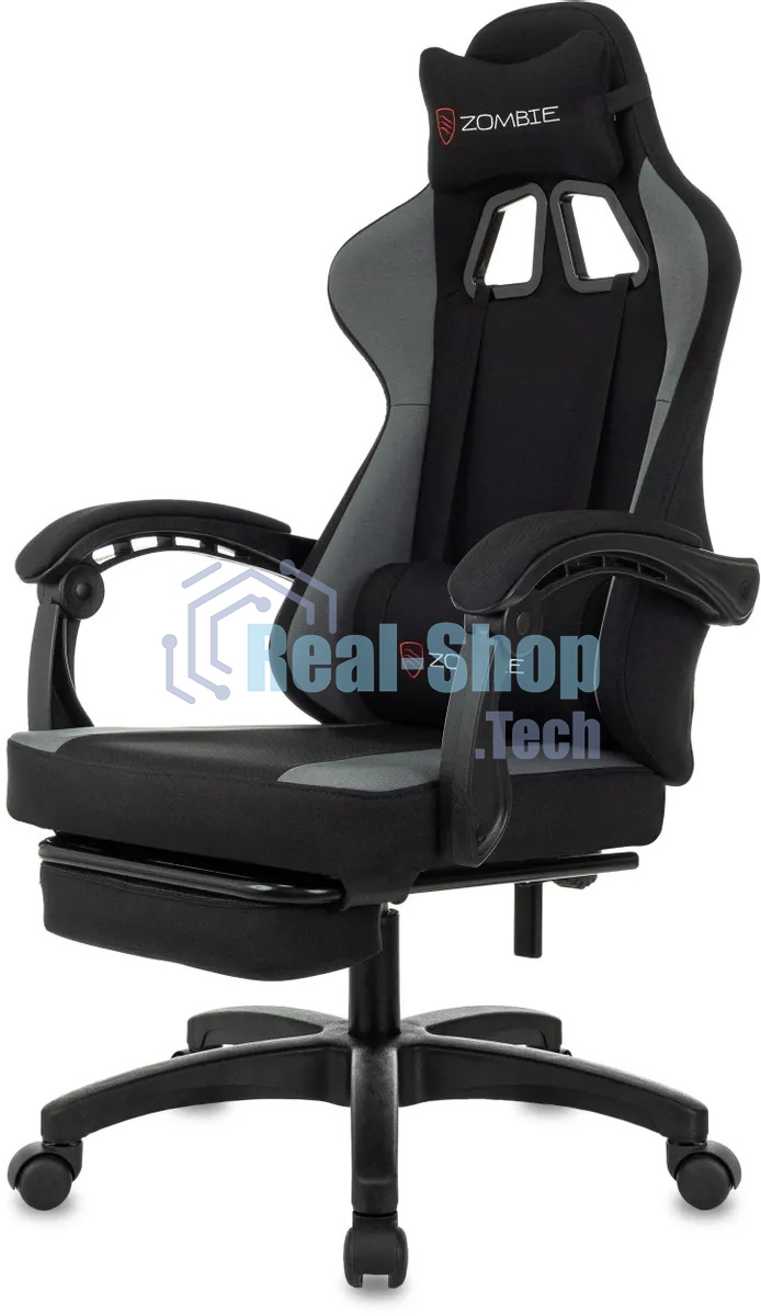 Кресло игровое Zombie Weaver черный/серый