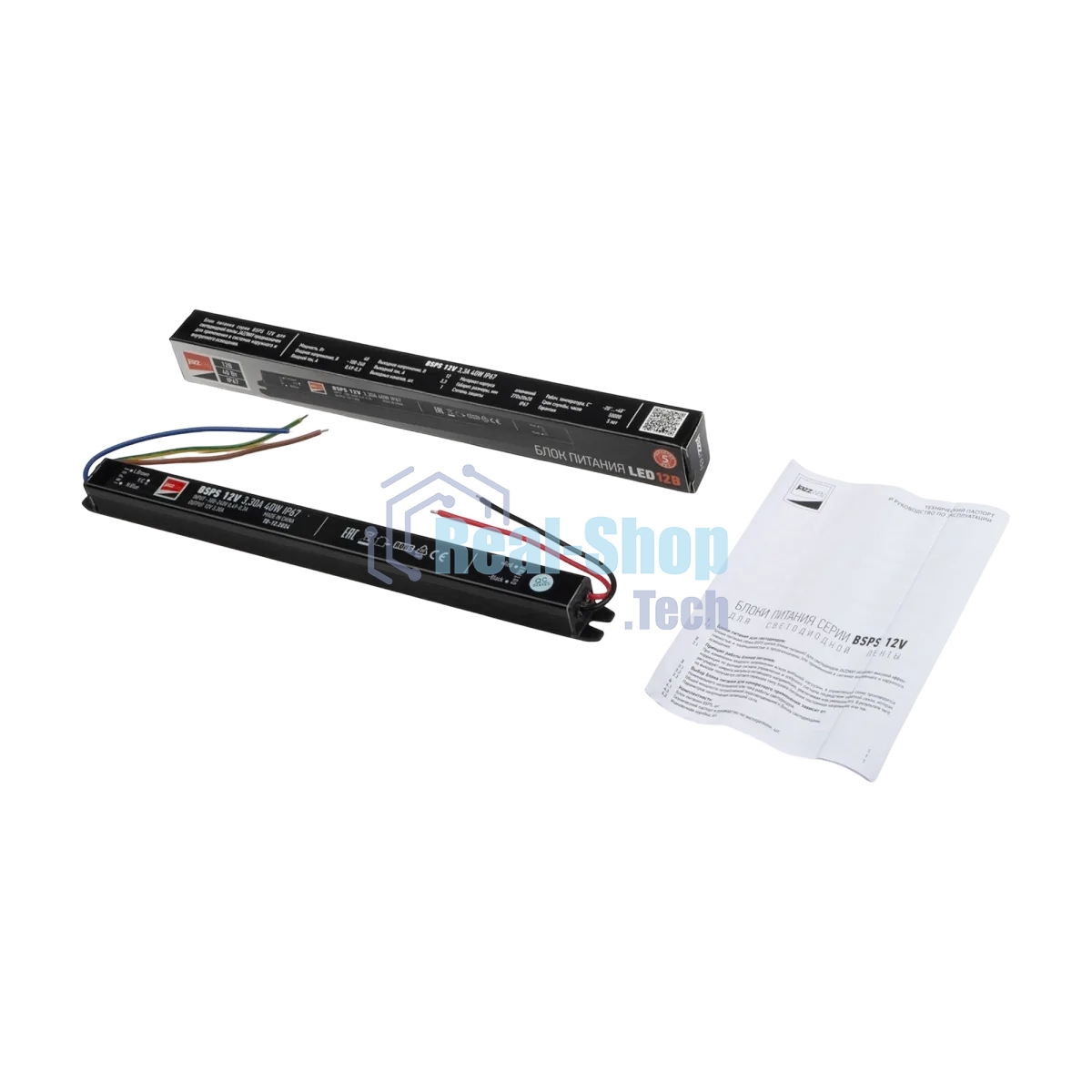 Драйвер JazzWay BSPS 12В 3.3A=40Вт влагозащ. IP67