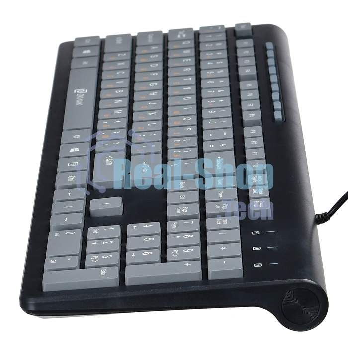 Клавиатура Oklick 480M проводная, USB, черный/серый