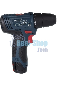 Дрель-шуруповерт Bosch GSR 120-LI C, Аккумуляторная, 12В, 2 АКБ, Кейс