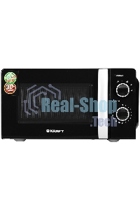 Микроволновая печь Kraft KF20MW7B-203M черный, 20 л, 700 Вт, переключатели - поворотный механизм
