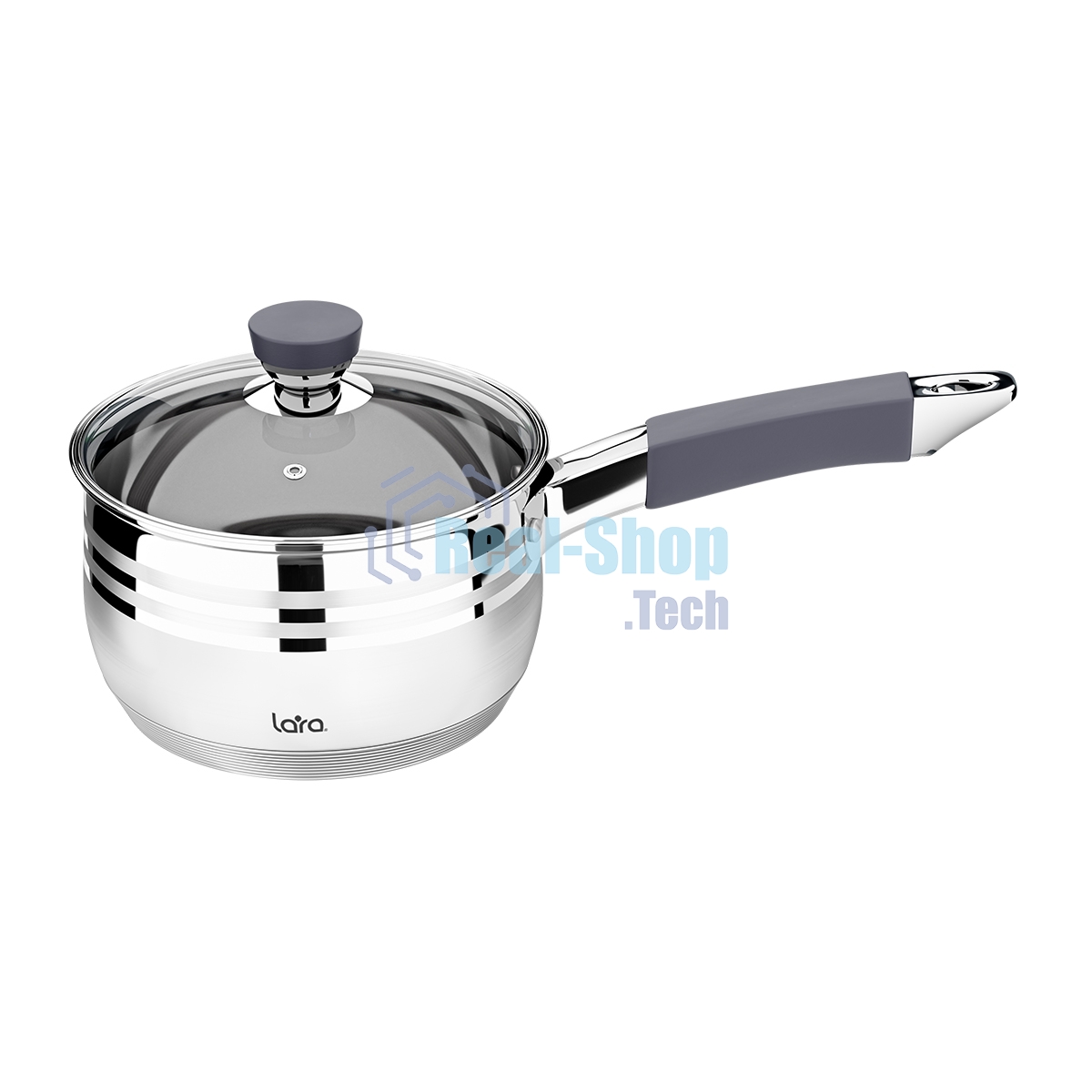 Сотейник Lara LR03-47 2.1 л, с крышкой, 16 см, нержавеющая сталь