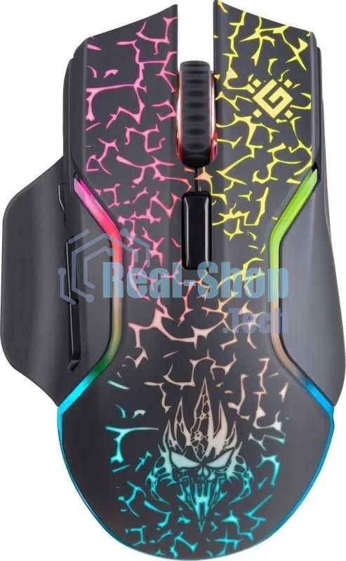 Мышь беспроводная Defender Oneshot GM-067 черный, 3200 dpi, радиоканал, USB, кнопки - 7