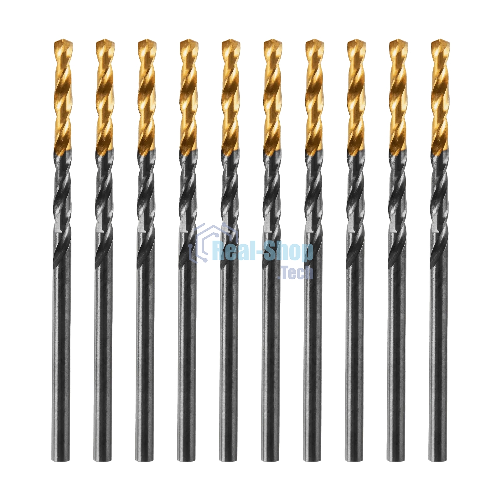 Сверло по металлу Denzel 2,5 мм, HSS-Tin, Golden Tip, 10 шт.