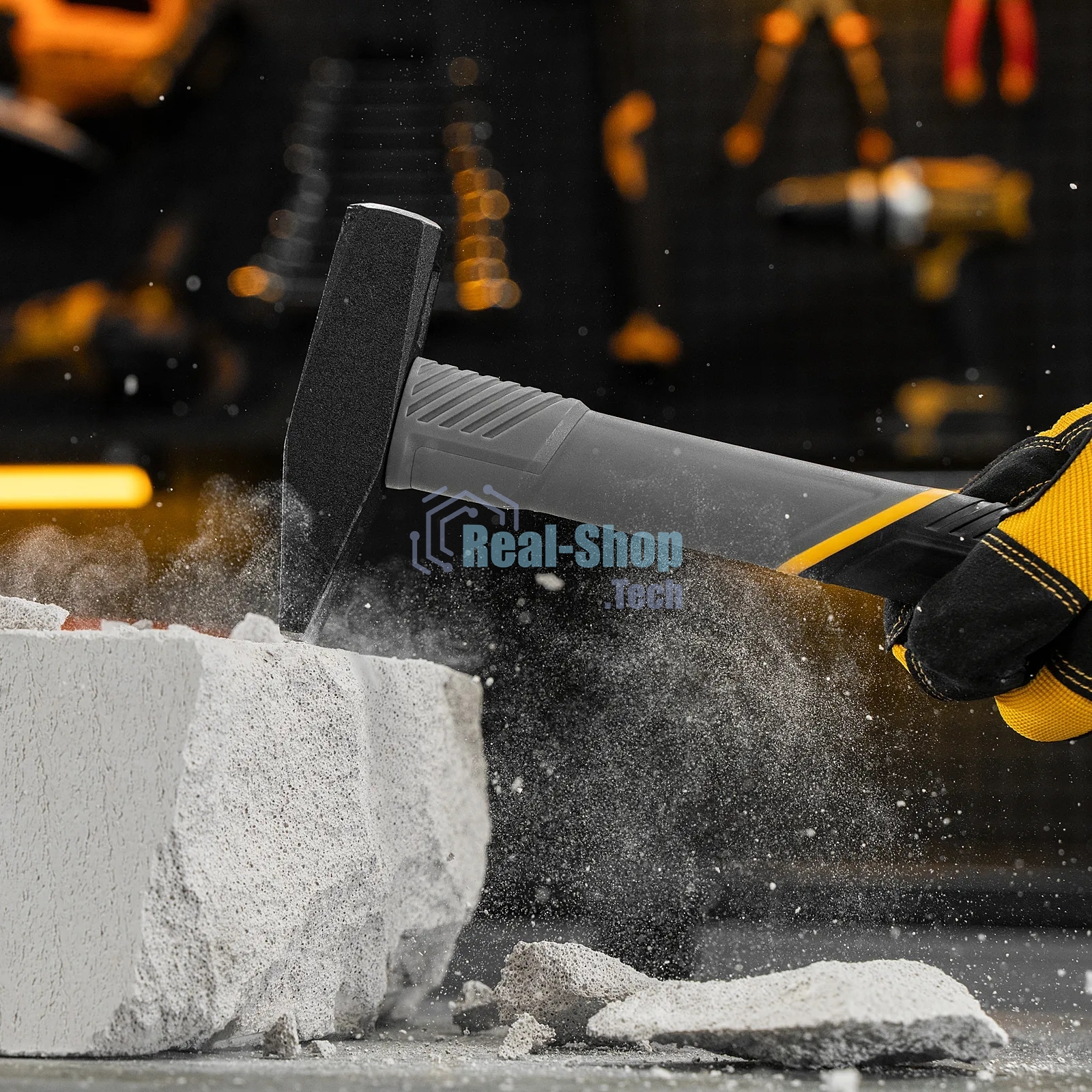 Молоток слесарный Denzel 400 г, кованый, фибергласовая рукоятка c TPR покрытием