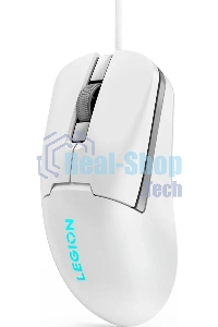 Мышь проводная Lenovo Legion M300s белый, 8000 dpi, USB, кнопки - 6
