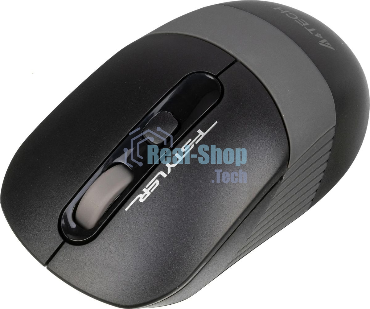 Мышь беспроводная A4Tech Fstyler FG10S черный/серый, 2000 dpi, радиоканал, USB, кнопки - 4