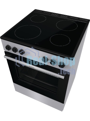 Плита электрическая Gorenje GEC6A11SG серый, конфорок 4 электрических, духовка 65 л, 60 см x 85 см x 60 см