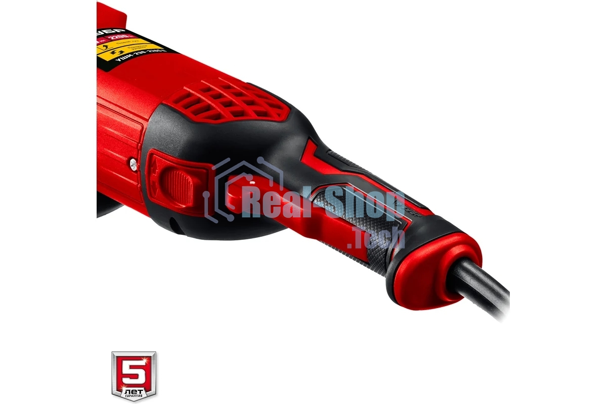 Угловая шлифовальная машина Зубр 230 мм, 2200 Вт.