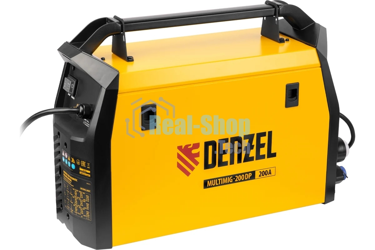 Аппарат инвертор. полуавтомат. сварки Denzel MultiMIG-200DP Synergy Double Pulse, 200 А, ПВ 80%