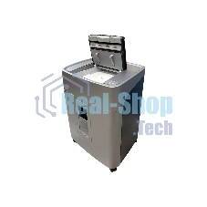 Шредер Office Kit SA375 серый/черный с автоподачей (секр.P-4) фрагменты 375лист. 42лтр. скрепки скобы пл.карты CD