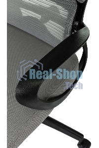 Кресло руководителя Бюрократ Sigma 2 серый, сетка/ткань, крестов. пластик