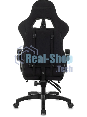 Кресло Zombie Weaver черный/серый, ткань, подголовник, подставка для ног