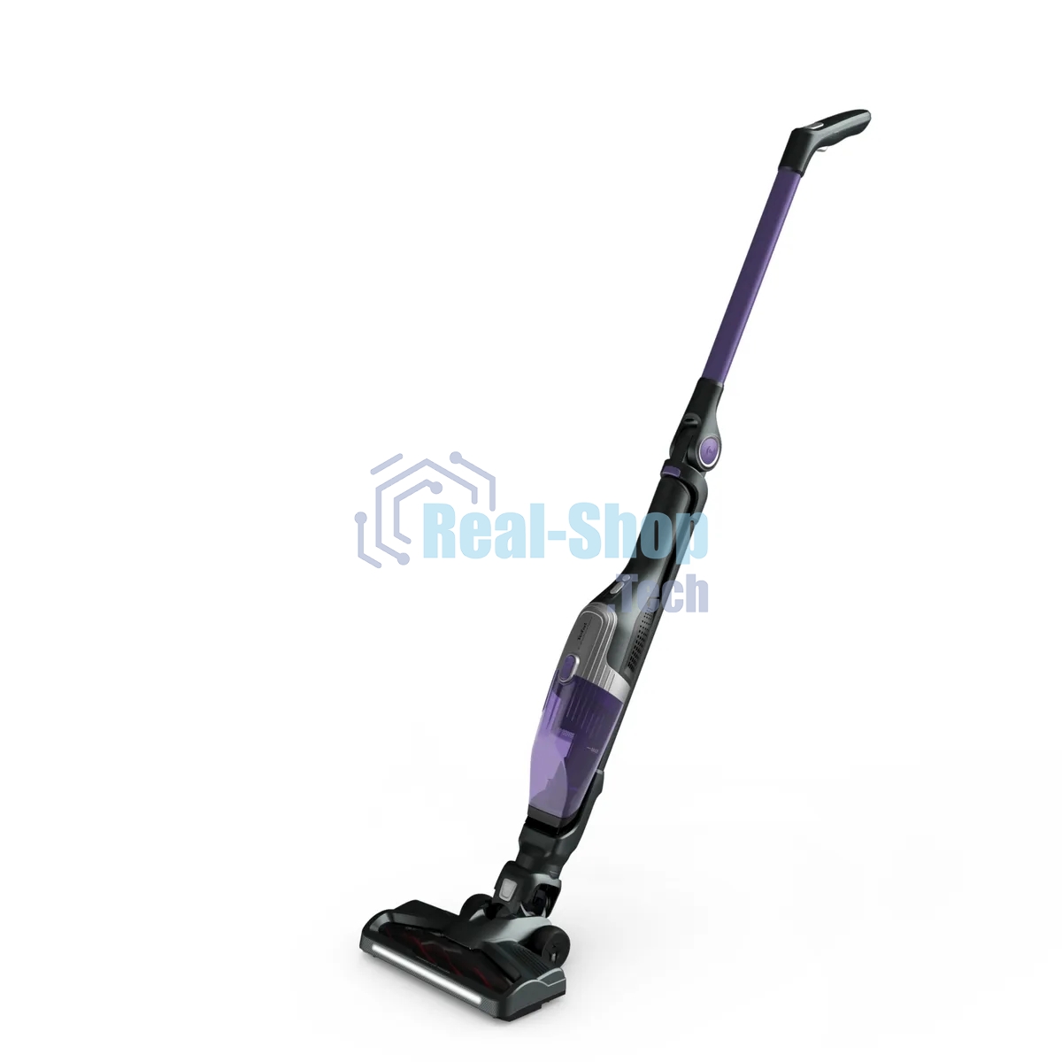 Пылесос вертикальный TEFAL TY1238WO серый/фиолетовый, питание от аккумулятора, 145 Вт, уборка сухая, пылесборник 0.4 л, работа от АКБ max 40 мин.