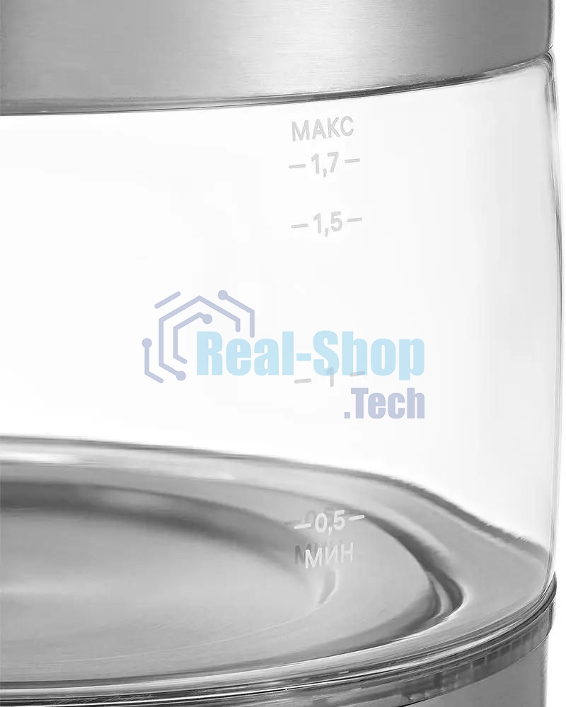 Чайник электрический Kitfort КТ-6172 1.7л. 2200Вт нержавеющая сталь корпус: стекло/металл