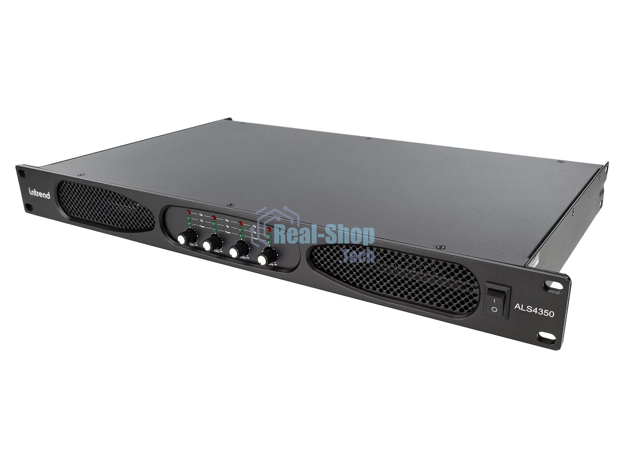 Усилитель Intrend ALS 4350 Четырехканальный, 4х350Вт/8Ом, 4х580Вт/4Ом, 2х1160Вт/8Ом