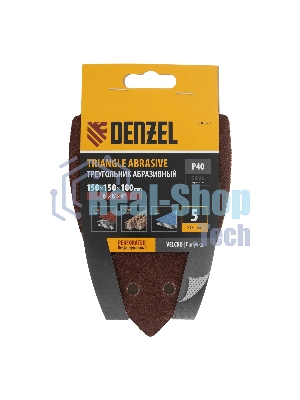 Треугольник абразивный Denzel на ворc. подложке под 