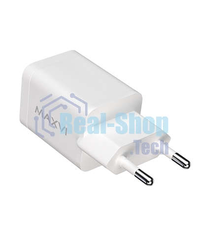 Сетевое зарядное устройство Maxvi A354PD Type-C 20W PD3.0 + USB 2.4A, белый