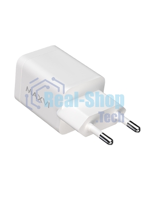 Сетевое зарядное устройство Maxvi A354PD Type-C 20W PD3.0 + USB 2.4A, белый