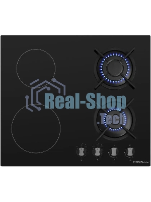 Комбинированная варочная панель HOMSair HG641VBK независимая, черный