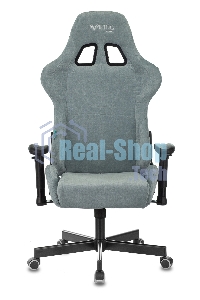 Кресло игровое Бюрократ VIKING KNIGHT LT28 FABRIC серо-голубой крестовина металл/пластик