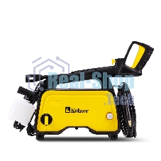 Мойка высокого давления 120/70 бар, KOLNER K120M, компакт, 1400Вт, 390л/ч, метал.помпа, шланг ВД 5м, кабель 5м, самовсас, Auto stop (емкость для шампуня)