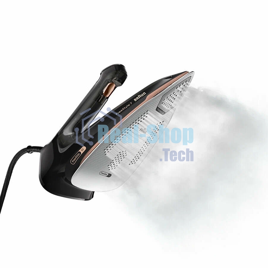 Утюг Braun FI7276BK черный/золотистый, 2000 Вт, 55 г/мин, 240 г/мин, 350 мл