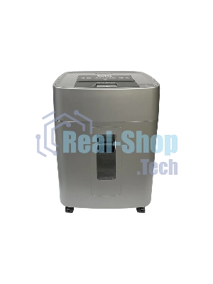 Шредер Office Kit SA375 серый/черный с автоподачей (секр.P-4) фрагменты 375лист. 42лтр. скрепки скобы пл.карты CD