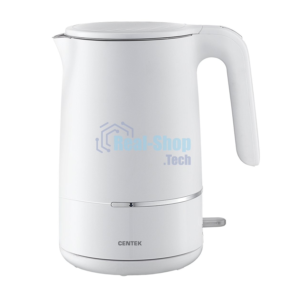 Чайник электрический Centek CT-1012 (белый) 1.5л, 2200Вт, двойные стенки, бесшовная колба, эффект термоса