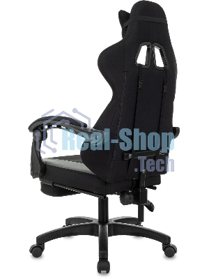 Кресло Zombie Weaver черный/серый, ткань, подголовник, подставка для ног