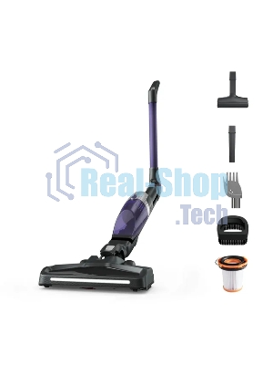 Пылесос вертикальный Tefal TY1238WO серый/фиолетовый, питание от аккумулятора, 145 Вт, уборка сухая, пылесборник 0.4 л, работа от АКБ max 40 мин.