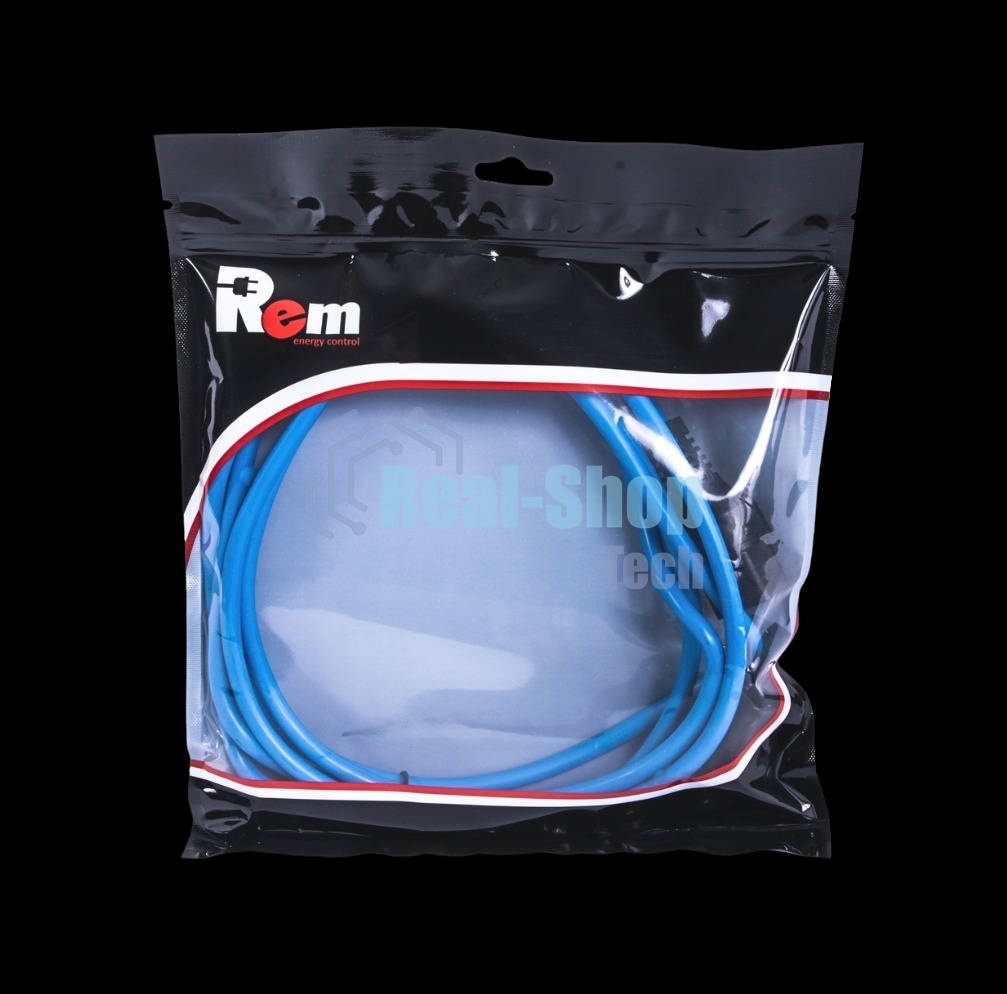 Шнур питания с фиксатором REM IEC 60320 C19/IEC 60320 C20, 16 А/250 В (3 x 1,5), длина 1,8 м, синий R-16-Cord-C19-C20-1.8-Blue