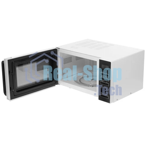 Микроволновая печь BBK 25MWS-970T/WB белый, 25 л, 900 Вт, переключатели - кнопки, поворотный механизм