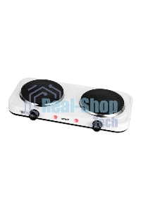 Плита настольная электрическая Centek CT-1507 белый, конфорок 2 электрических, 42 см x 5 см x 22 см