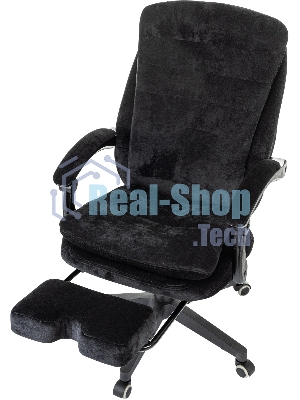 Кресло руководителя Бюрократ T-9950MSG-F Fabric черный Light-20, крестов. пластик, подст. для ног