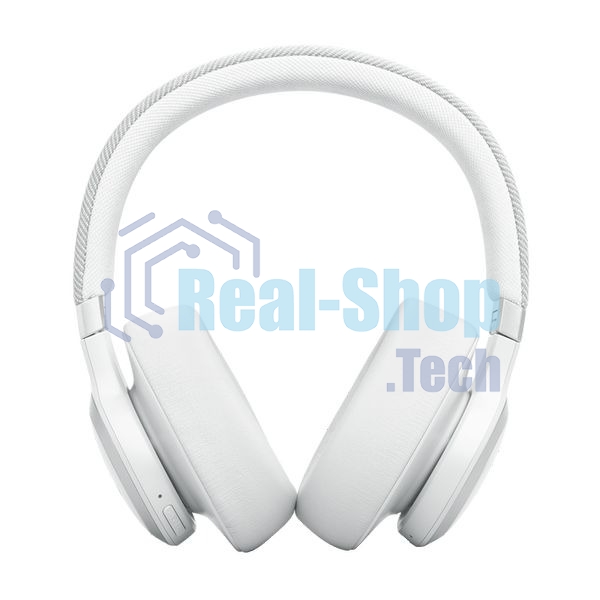 Беспроводные/проводные наушники JBL Live 770NC белый, полноразмерные, Bluetooth + проводной, адаптивное шумоподавление