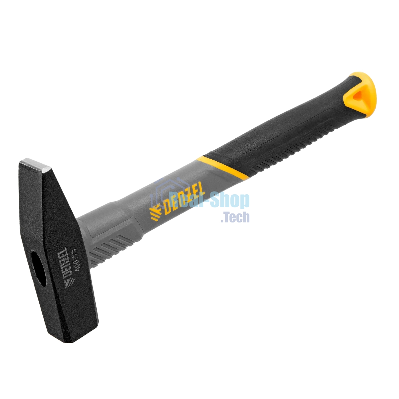 Молоток слесарный Denzel 400 г, кованый, фибергласовая рукоятка c TPR покрытием